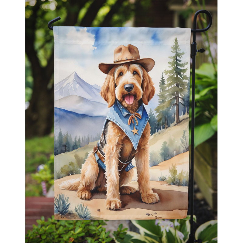 Drapeau Cowboy Welcome Garden, Chien à loutre