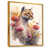Toile avec cadre flottant or