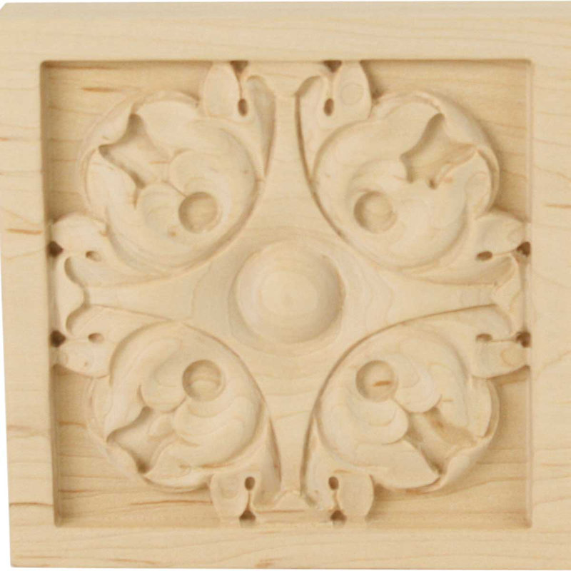 Grande rosette feuille de 1 h 8 po x l 5 1/8 po x p 7/8 po