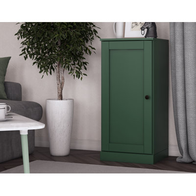 Palace Imports 100% Solid Wood 3-Shelf Bookcase with Shaker Door and Adjustable Shelves