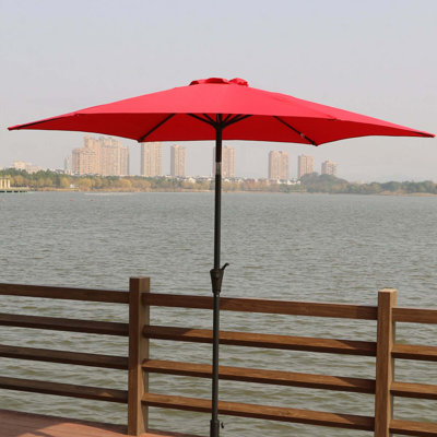 Parasol d'extérieur polyvalent pour le patio, assurant la protection contre le soleil et la pluie (sans base)