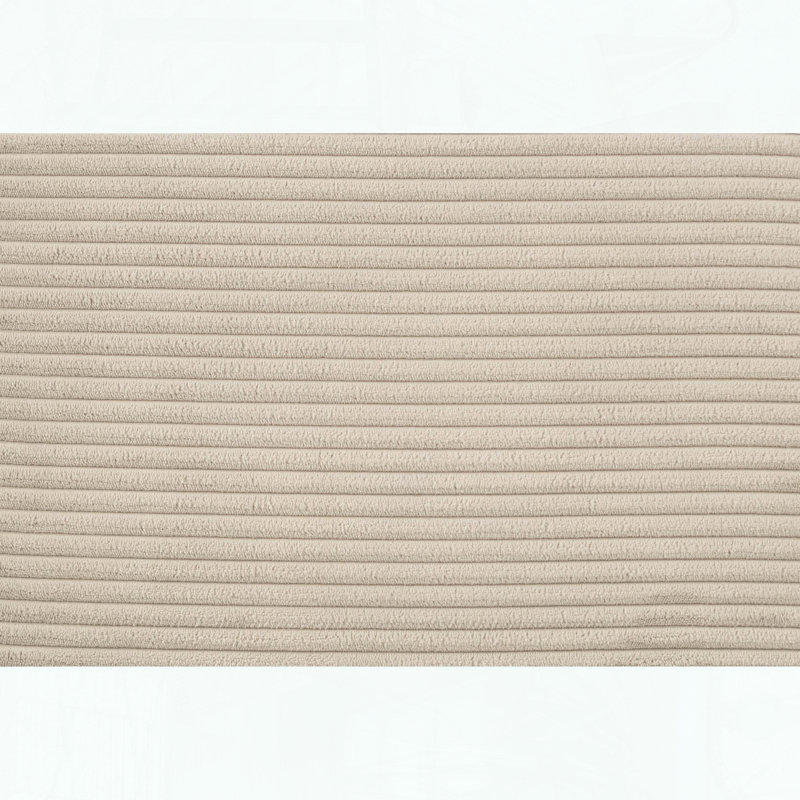 Chaise en velours côtelé beige 1 pièce, Beige