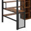 Full Size Metal Loft Bed With Built-In Desk, Wardrobeand Shelves
