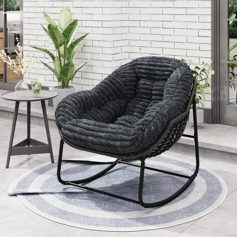Chaise Rockong, Gris foncé