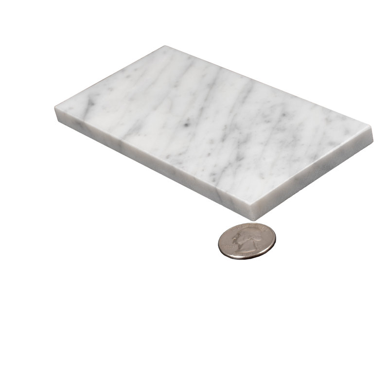 3 x 6 Bianco Carrara Marble Look Subway Tile