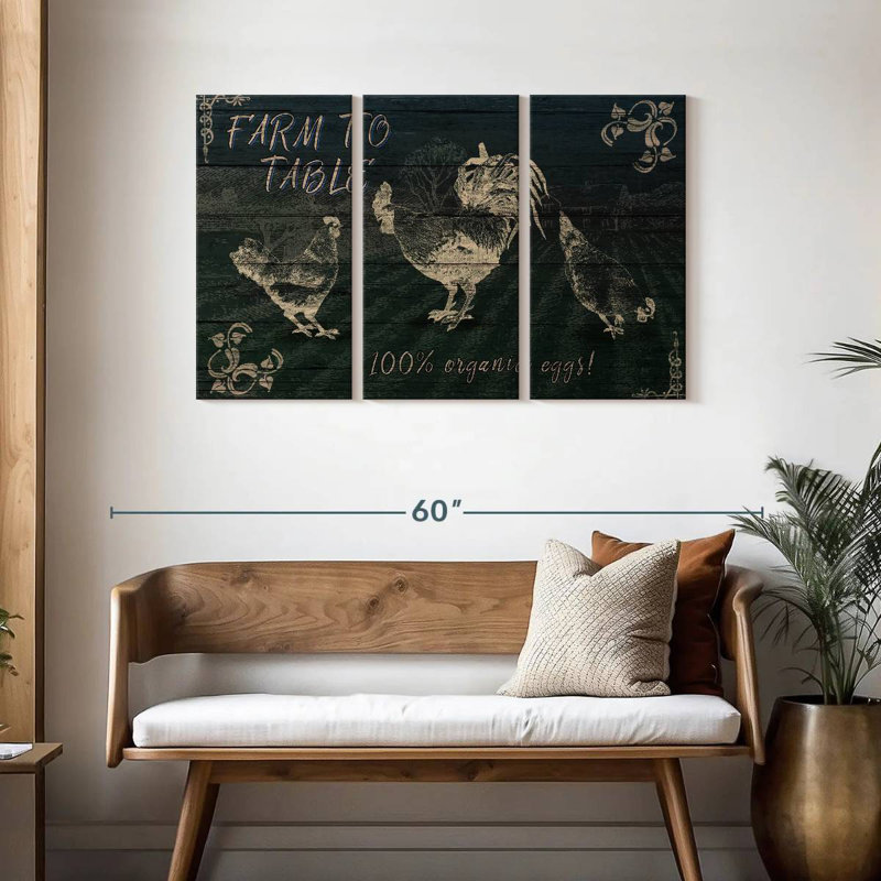 Fresh Farm Eggs, 28" H x 45" W