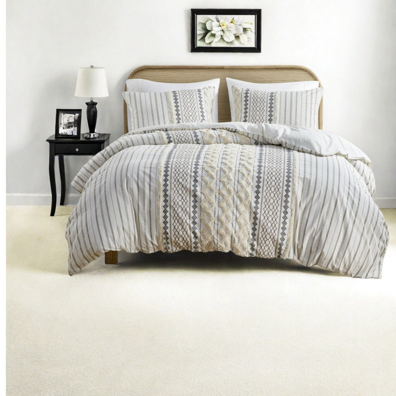 Ensemble de literie pour très grand lit durable, imprimé aztèque en coton, pour une décoration intérieure confortable