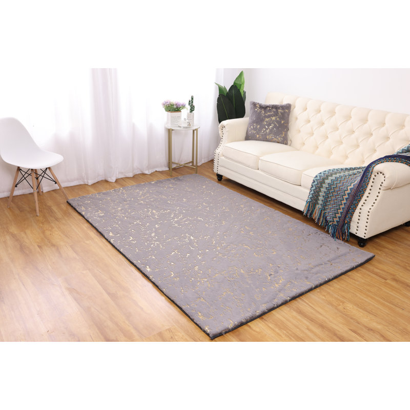 Heilwig Faux Fur Abstract Indoor Rug
