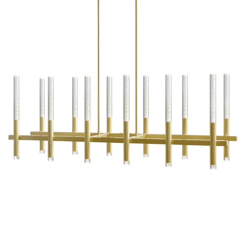 Éclairage de 48 po intégré pour îlot / table de billard à DEL à hauteur réglable et lustre moderne de 48 po - Idéal pour un îlot de cuisine, une salle à manger ou une salle de jeux