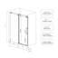 Porte de douche sans cadre l 5660 "x H 76", porte de douche coulissante, avec cabine de douche en verre trempé épais de 5/16 "(8 mm) de qualité supérieure, noir mat chromé avec tampon