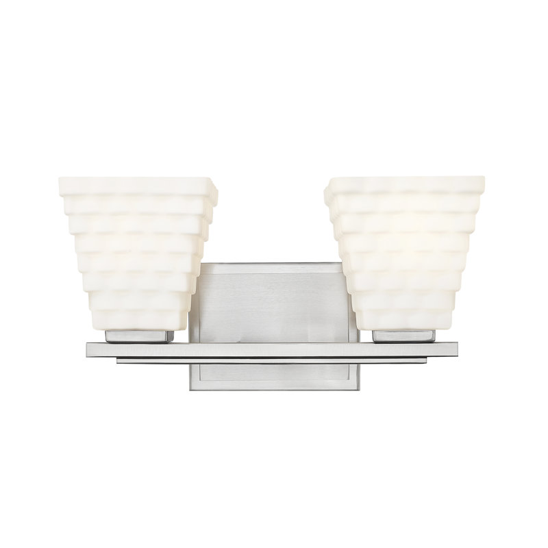Meuble-lavabo 2 lumières Teyona, Nickel brossé