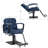 23.6" Wide Manual Swivel Ergonomic Barber Chair,Hydraulic Pump Manual Recliner