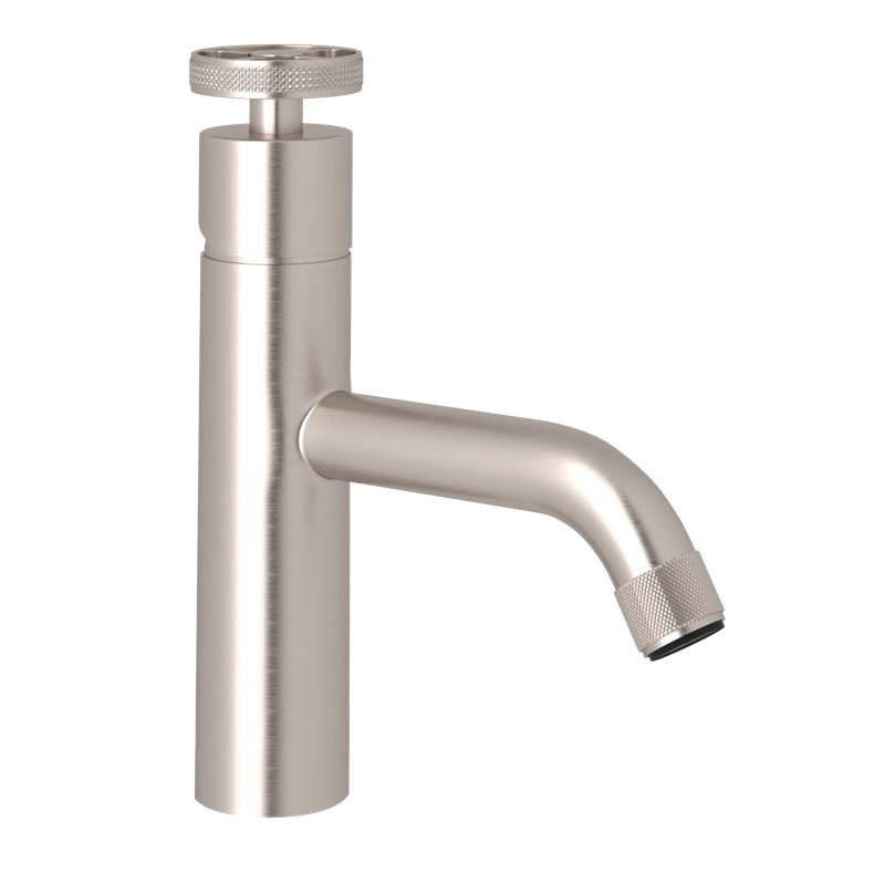 Campo Single Handle Lavatory Faucet, Satin Nickel, Wheel Handle