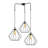 Adjustable Height 3 Lights Metal Cluster Pendant