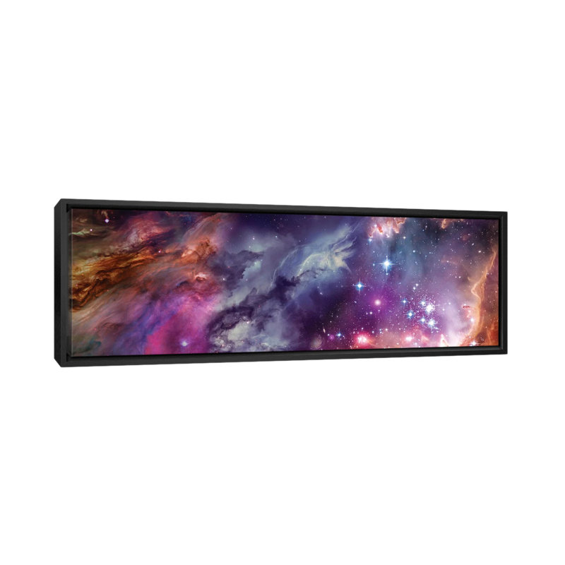 «Universe by Hubble», impression sur toile, H 12 po x l 36 po x P 1,5 po, Toile encadrée noire