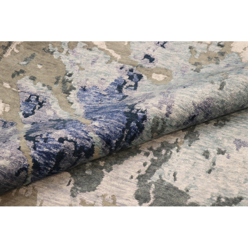 Modern Hand-Knotted Beige Area Rug