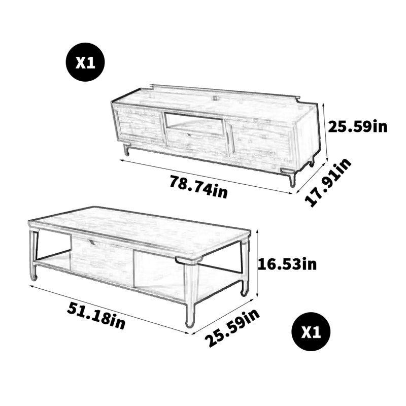 Ensemble de tables basses chinoises en noyer noir