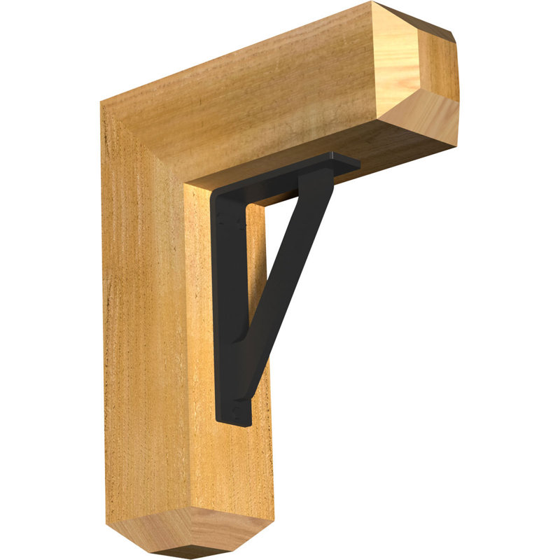 Support de fer simple 4 po Craftsman, H 16 po x P 14 po, Cèdre rouge de l'Ouest l 3 1/2 po x T 2 po (lisse