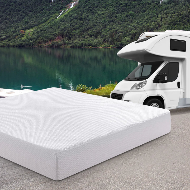 Alwyn Home Pacifica White RV Memory Foam MattressMedium Firm Feel, Breathable Memory Foam, Certified Safe Foams & Fabric, Mattress in A Box