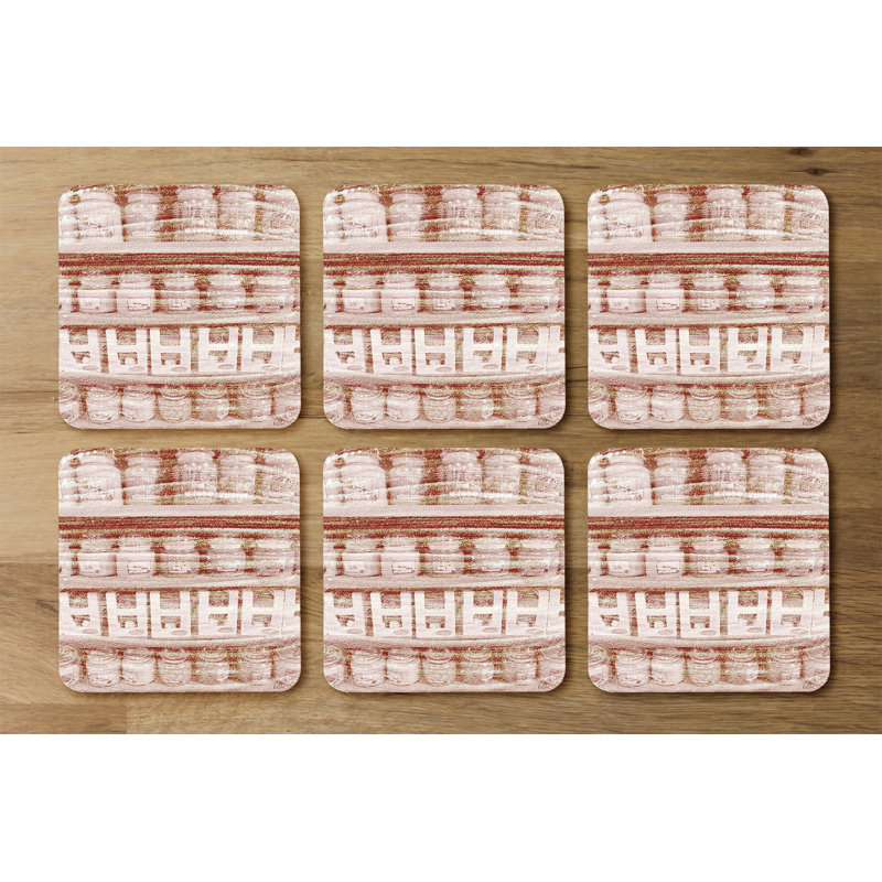 Square 6 Piece Coaster Set