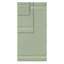 Ensemble de 6 serviettes de bain en coton haut de gamme, style turc, 600 g/m², vert moderne