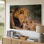 Toile dans un moment intime tranquille, un lion majestueux avec un art mural-1125760999