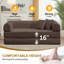 Canapé-lit 64,7 po en velours côtelé désossé, canapé futon modulaire, canapé en mousse à compression avec 2 coussins, aucun assemblage requis-1369500020-1374894628