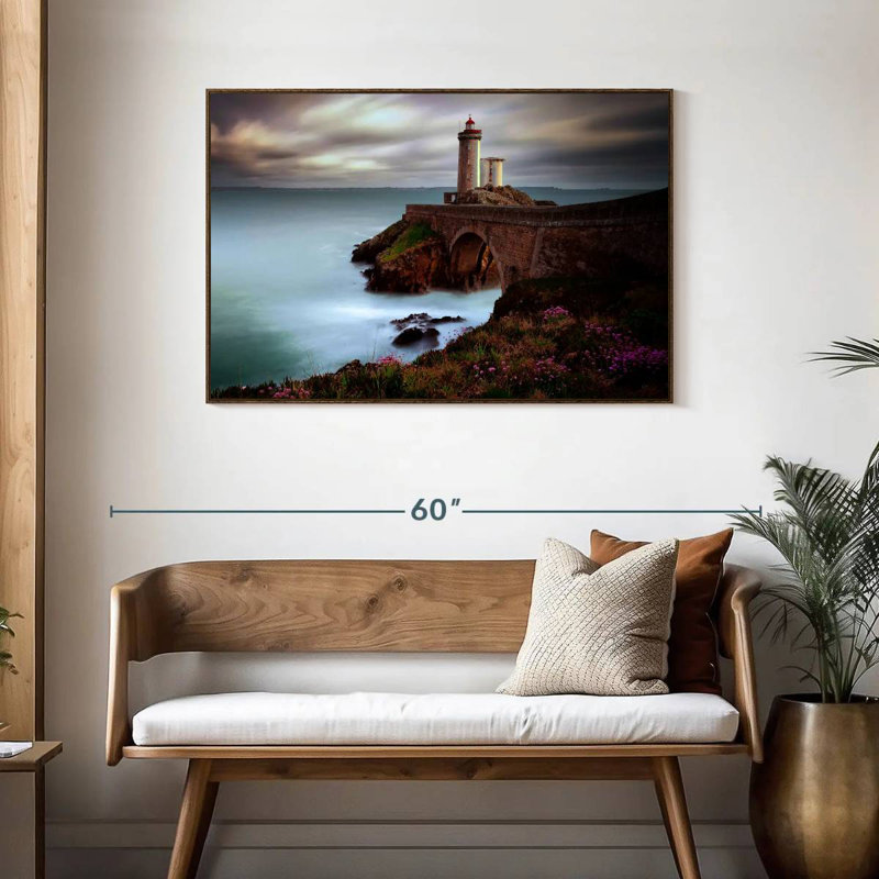 Phare du Petit Minou, Cadre flottant noyer, 43 po x 29 po