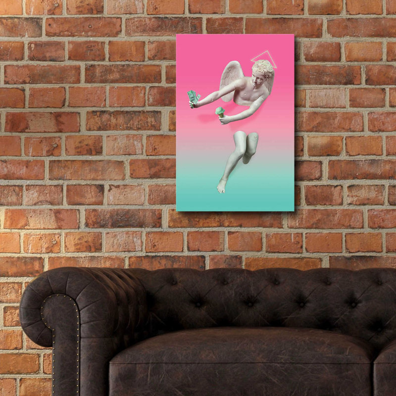 «Argent et pistache» par Robert Farkas, art mural en verre acrylique, H 24 po x l 16 po x P 0,2 po