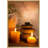 Zen Stones Massage Spa With Warm Burning Candle Bathroom Vertical Pictures On Canvas Print Wall Art-124834394-56324662