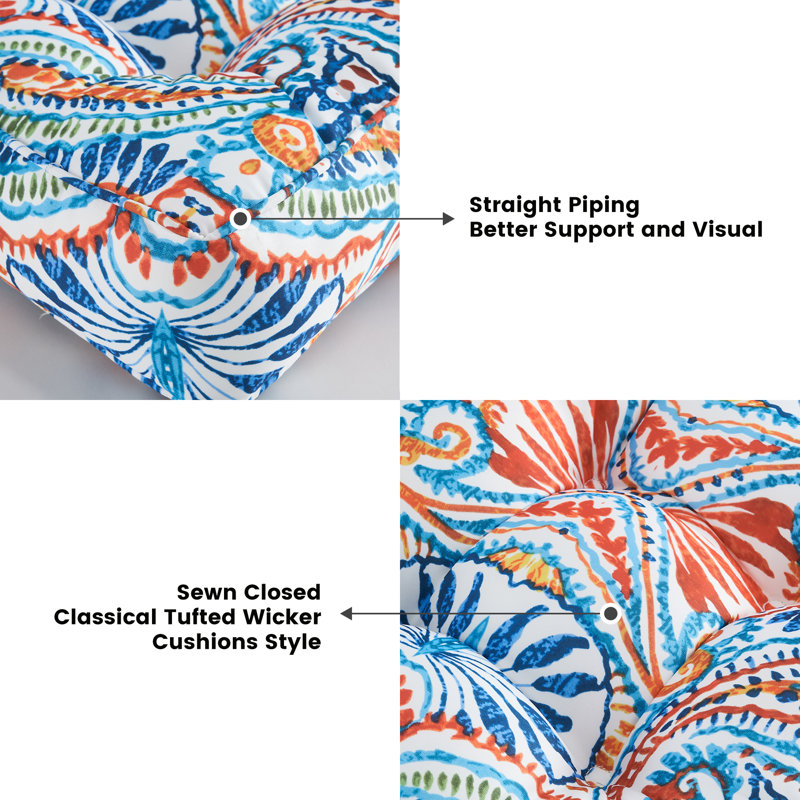 Coussins de siège d'extérieur à motif floral