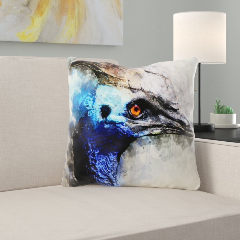 Coussin oiseau Mcandrews, Microsuède, Intérieur