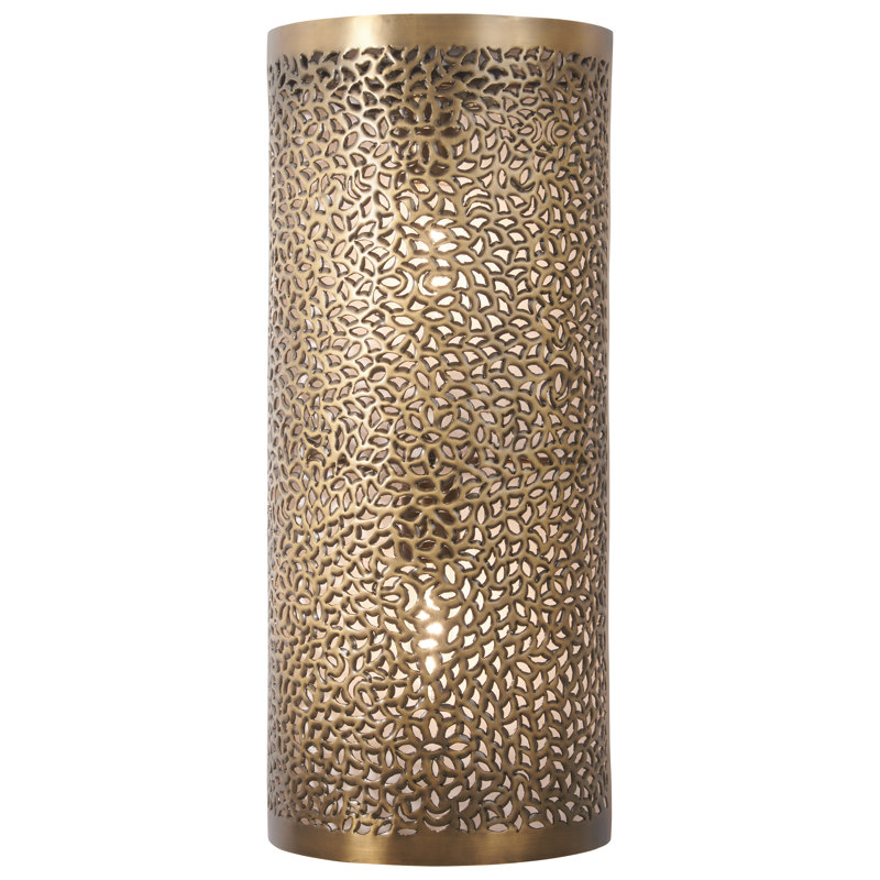 Petite applique murale 2 lumières Metropolitan Moradabad, H 24 po x l 10 po x P 5 po, Cylindre