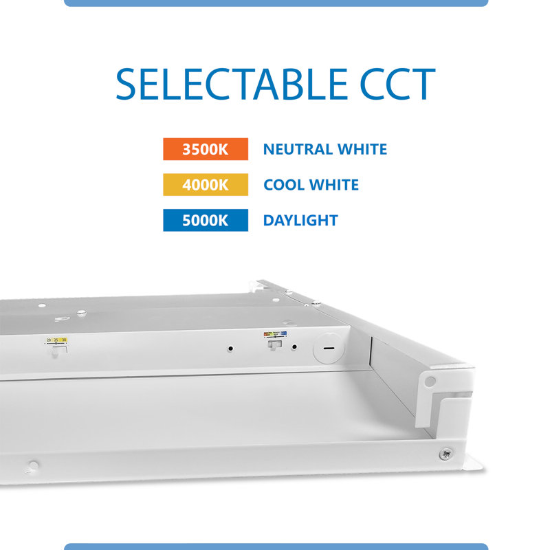 Dimmable Troffer Ceiling Light, 2.13" H x 23.74" W x 47.80" D