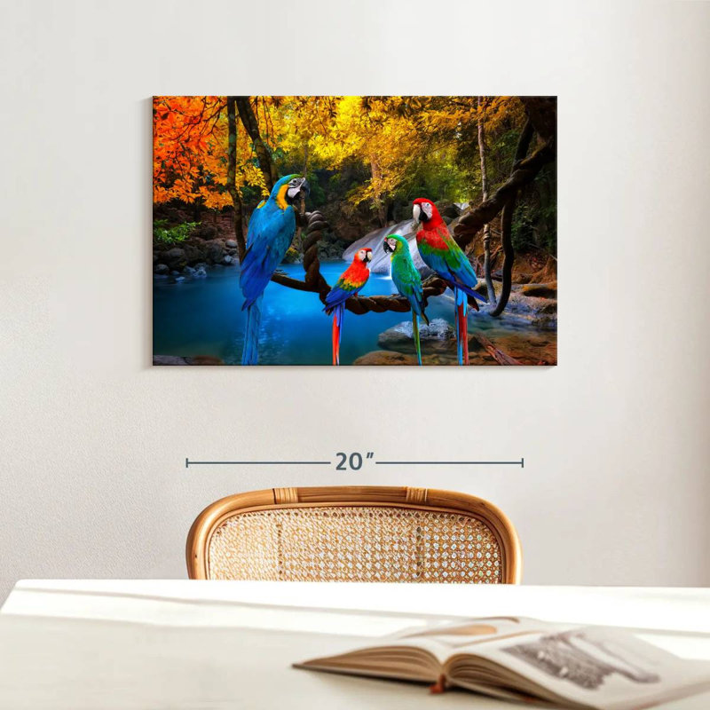 Brampt Safari Parrots, 16" H x 24" W