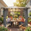 Outsunny 3 x 3 m Outdoor Hardtop Gazebo Canopy w/PC Roof Tan