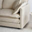 Chenille avec structure en bois massif beige, tissu respirant, assise confortable, structure et revêtement confortable