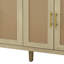 Armoire moderne à 4 portes avec portes en rotin 59,84 po Annaros, pour chambre à coucher, salon, bureau, assemblage facile 