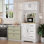Armoire de rangement pour garde-manger de 72,9 po avec lumière DEL et prise de courant, tablettes réglables et 3 tiroirs, huche de cuisine avec tablette à micro-ondes et 6 crochets pour la salle à manger