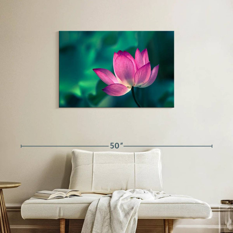 Harnek charmant lotus rose, H 24 po x l 36 po