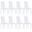 Chaises pour visiteurs de bureau et chaises de réception, chaises de salle d'attente en cuir, chaises de conférence à dossier moyen, chaises de salle à manger de restaurant (convient aux salles de réunion / salles bruyantes), blanc (8 ensembles)-1704620710