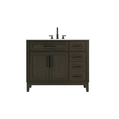 Meuble-lavabo simple 42 po brun moka