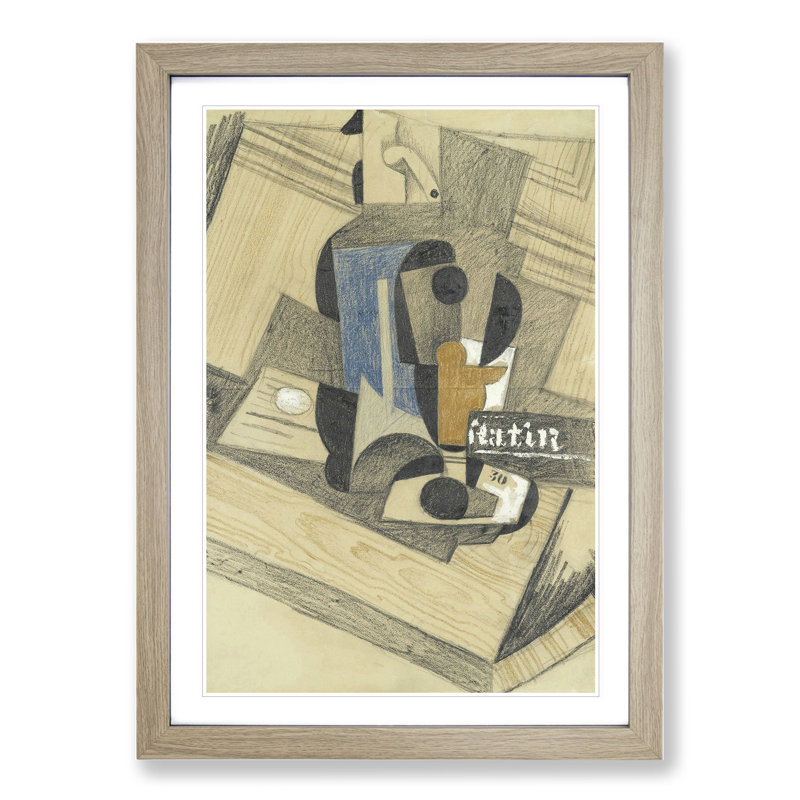 Siphon and Glass by Juan Gris - Framed Print, Oak Framed, 65cm H x 48cm W x 2cm D