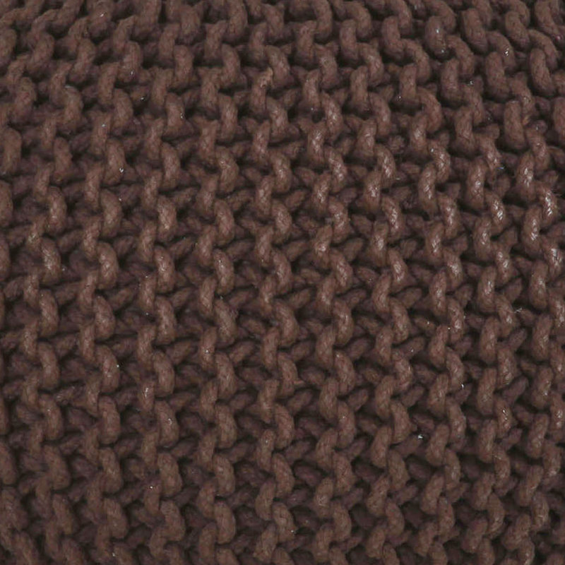Aphra 55cm Wide Round Solid Colour Pouffe Ottoman, Brown