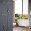 Système de douche complet noir avec valve brute-60090908