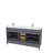 Rooh 60 " W Freestanding Standard Free Standing Single Double Vanity Bathroom Vanity With White Quartz Top-101808836-101808838