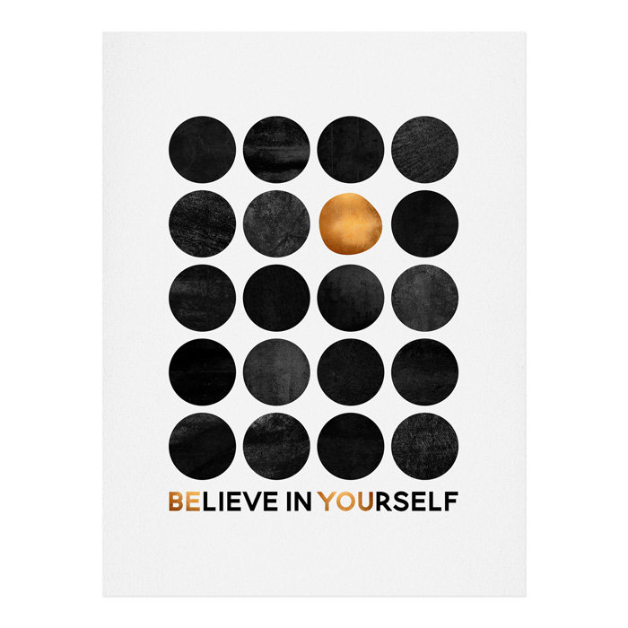 «Be You 2», reproduction d'art textuel sur papier, H 20 po x l 16 po x P 0,03 po