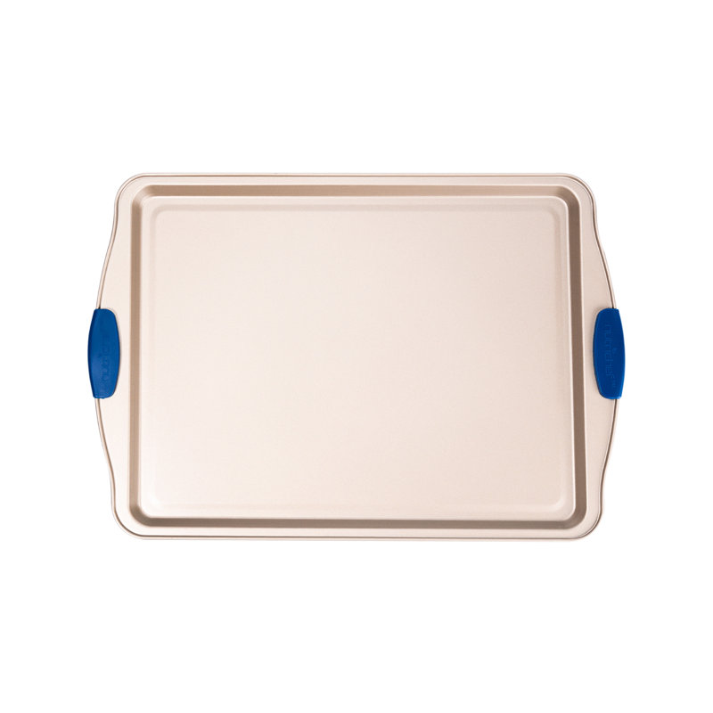 Grande plaque à biscuits - plaque de cuisson avec poignées en silicone bleues, compatible avec les modèles: NCSBSG78, NCSBSG63, NCSBSG60, NCSBSG36 (doré)
