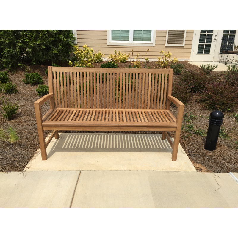 Banc d'extérieur en teck Nelvie, H 38 po x l 60 po x P 23 po