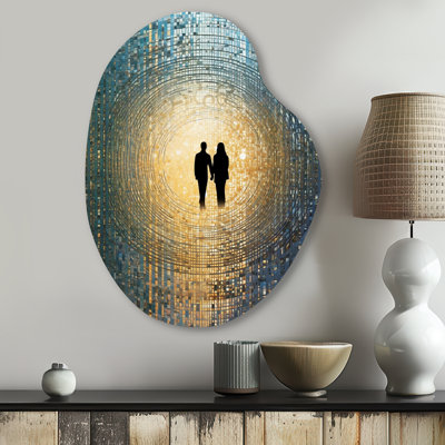«Retro Lovers Celebrating Eernal Now VI», art mural en métal asymétrique en forme de poire